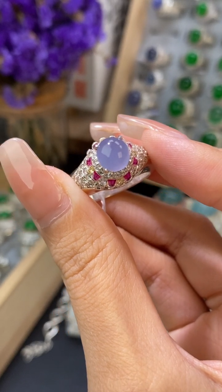 翡翠裸石未镶嵌冰蛋戒面裸石缅甸翡翠