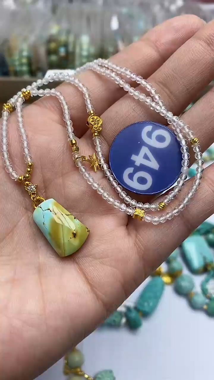 【闪购商品】绿松石项链银S925镶嵌949