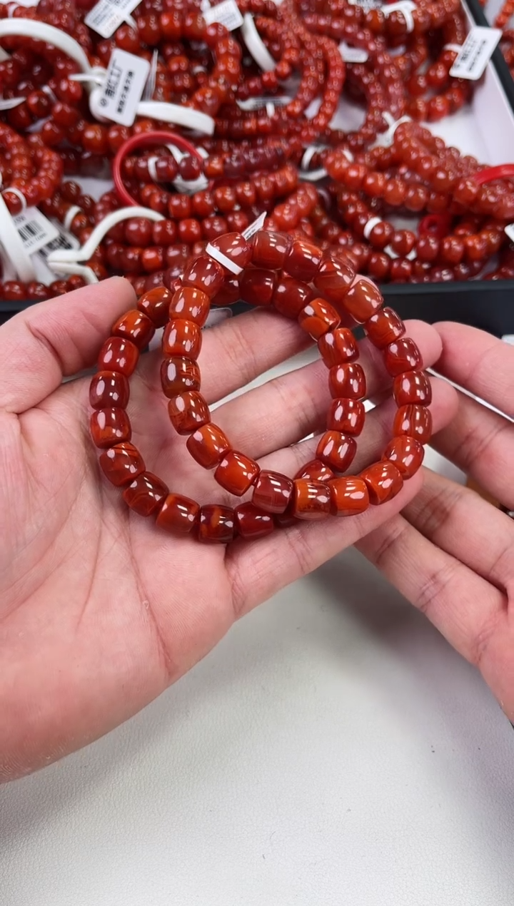 【闪购商品】南红玛瑙瓦西直切手串10+未镶嵌（多样式发其一）