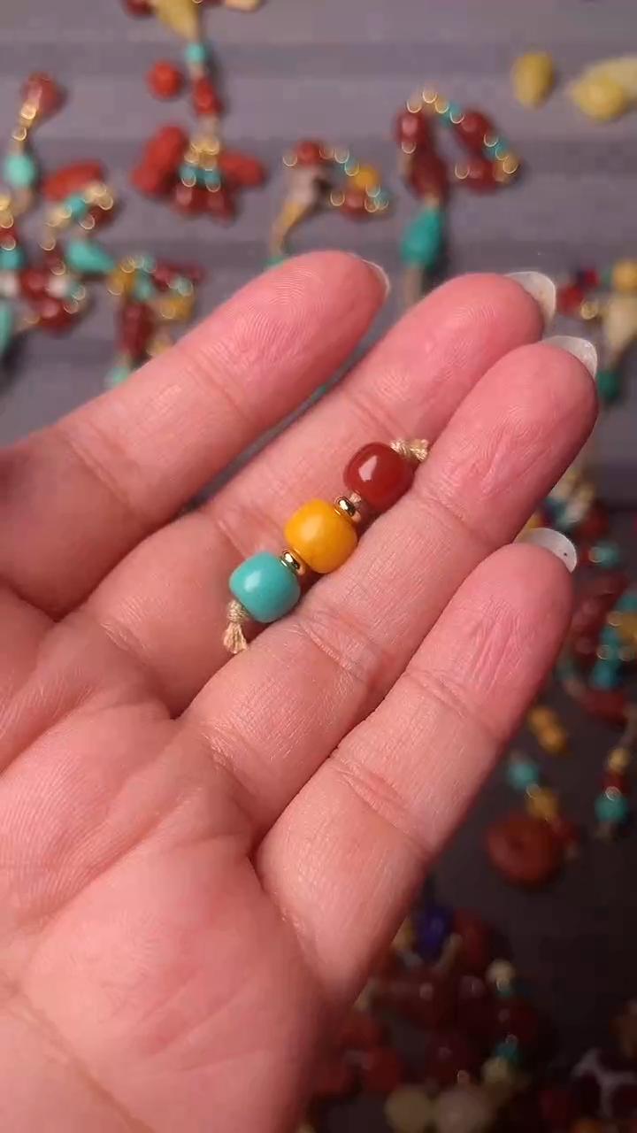 裸石蜜蜡未镶嵌9红绿灯