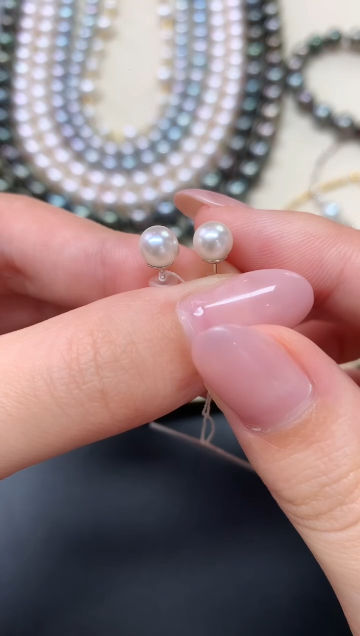 银S925镶嵌海水珍珠耳饰A233多样性发货一件|129