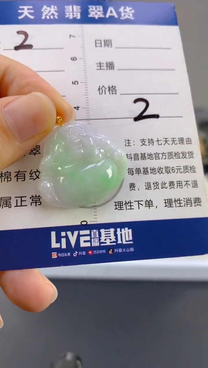 【闪购商品】翡翠颈饰18K金镶嵌天然A货翡翠  2