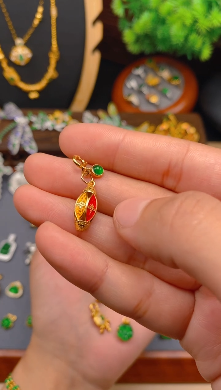 【闪购商品】翡翠吊坠(不含链)银S925镶嵌五路财神