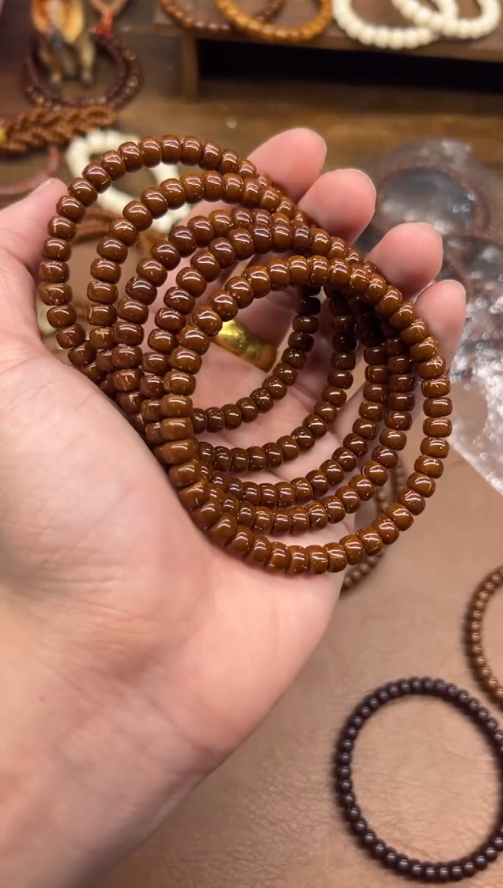 手串紫金鼠A371 5*7纯色鼠尖实心算盘 