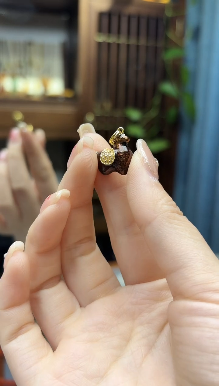 颈饰18K金18K金唐马吊坠MY赠链