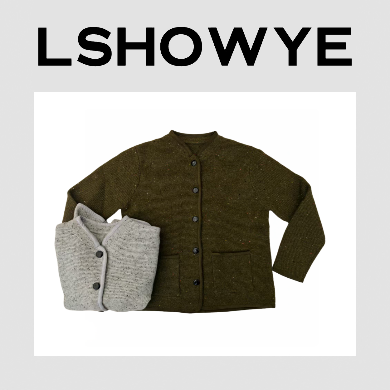 LSHOWYE｜包边花纱羊绒开衫 y22330