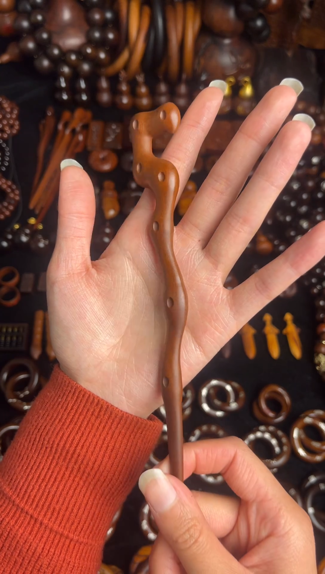 枣木雷击枣木簪子