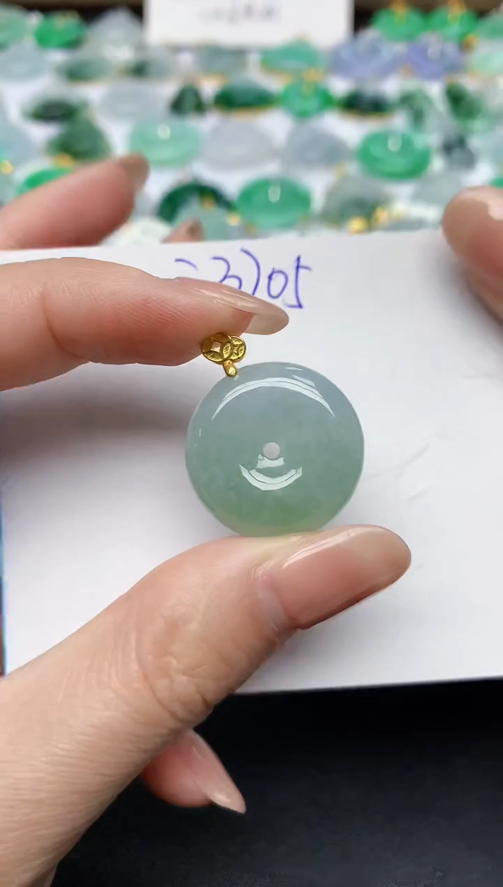 颈饰未镶嵌翡翠 天然缅甸A货翡翠百元以上9元证书费自理