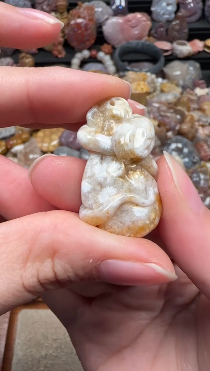 颈饰未镶嵌硅化珊瑚（珊瑚玉）362