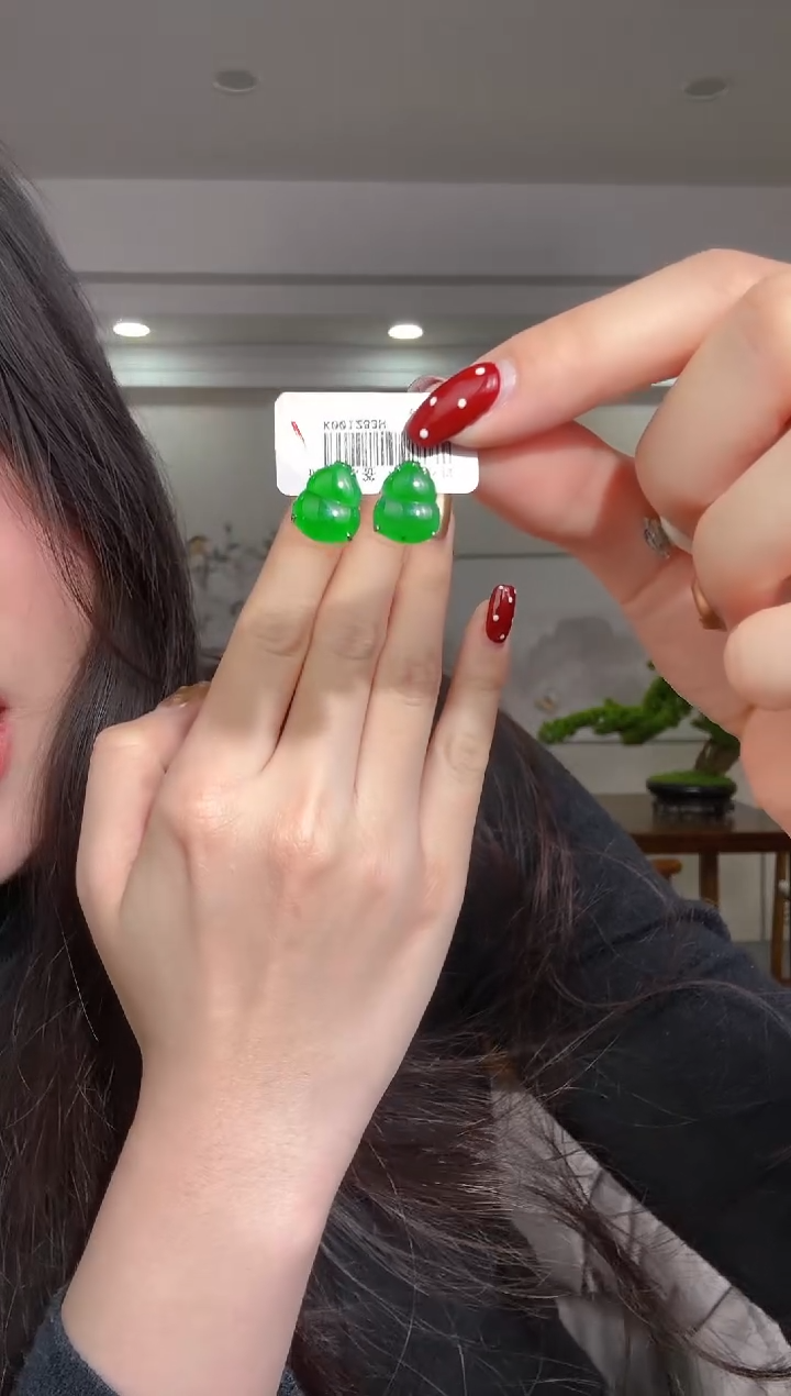 【闪购商品】翡翠耳饰未镶嵌葫芦多样性只发一件