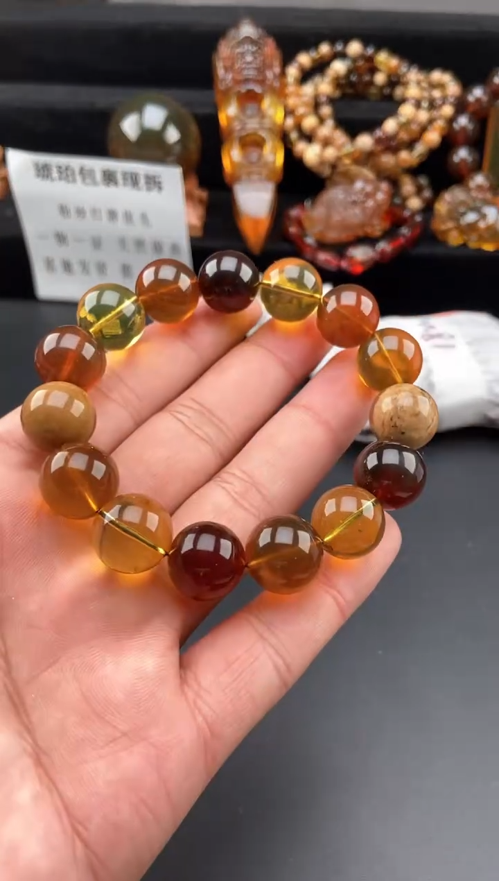 【闪购商品】琥珀手链未镶嵌多宝手串
