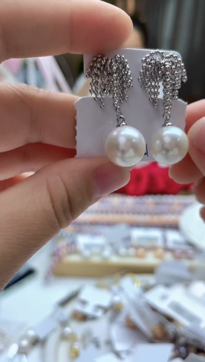 未镶嵌耳饰淡水珍珠11mm白珠耳饰