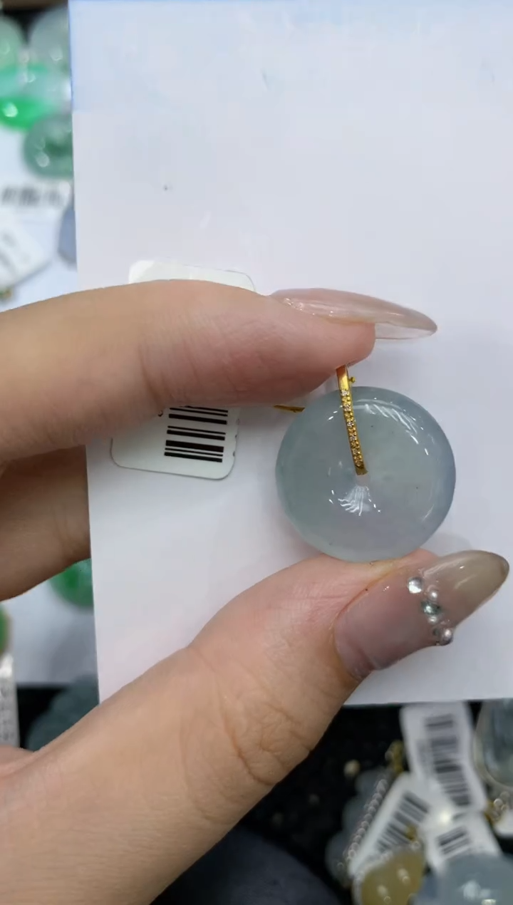 【闪购商品】翡翠颈饰18K金镶嵌222222222