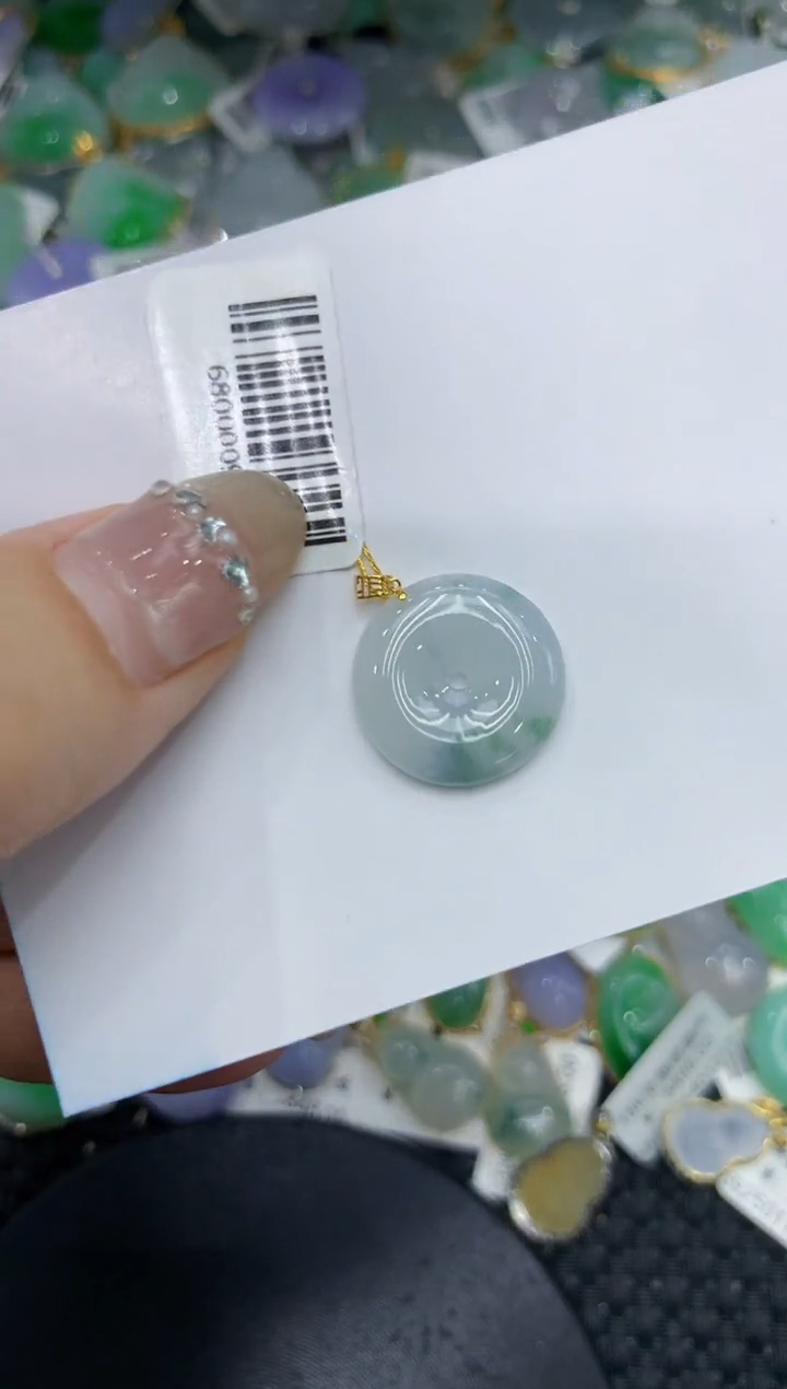 【闪购商品】翡翠颈饰18K金镶嵌222222222