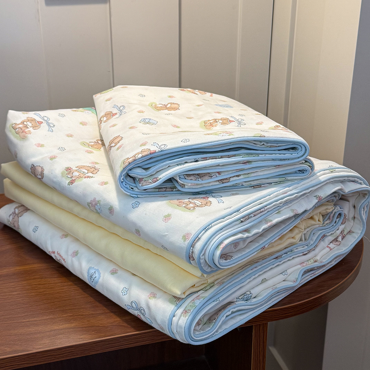 尾货断码！王炸全棉双层纱100%棉花边韩版卡通小清新碎花四件套