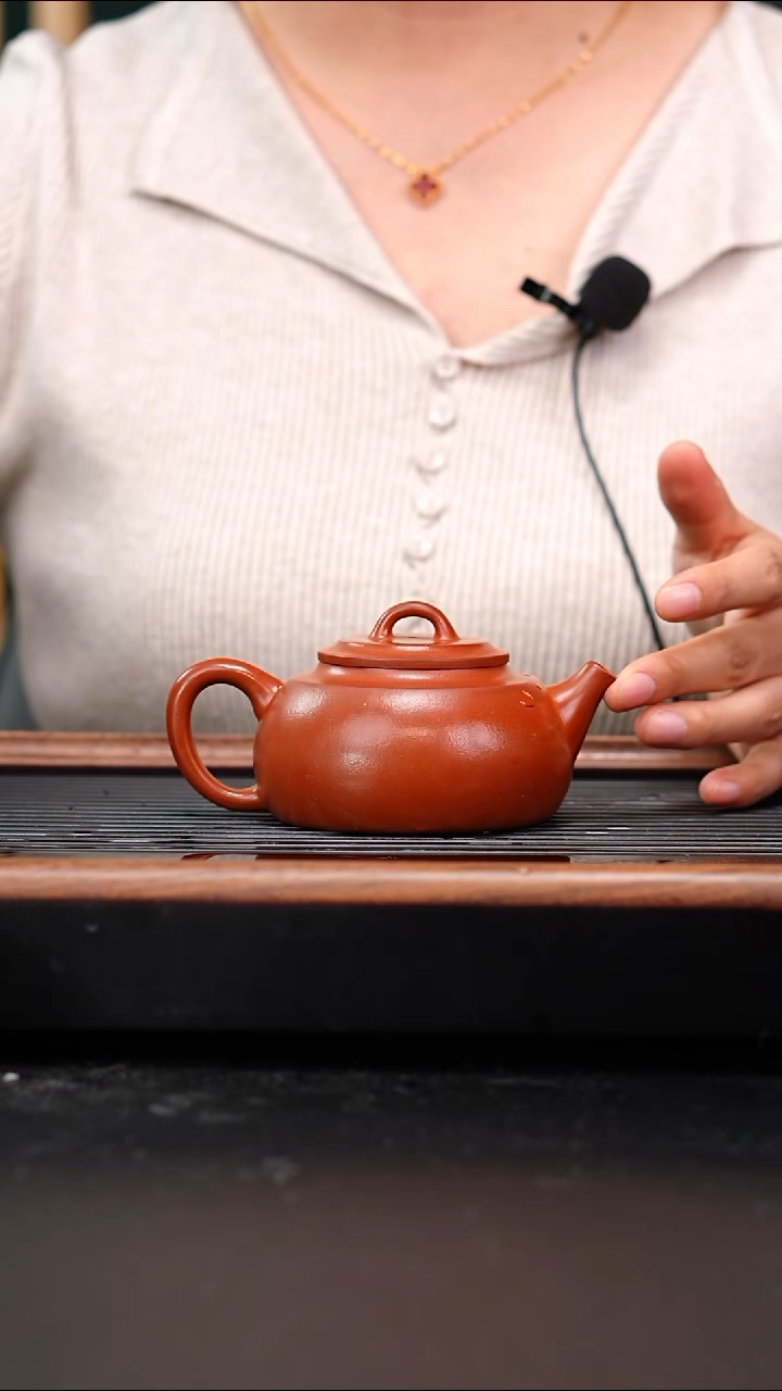 茶壶紫砂赵庄朱泥壁泉190cc