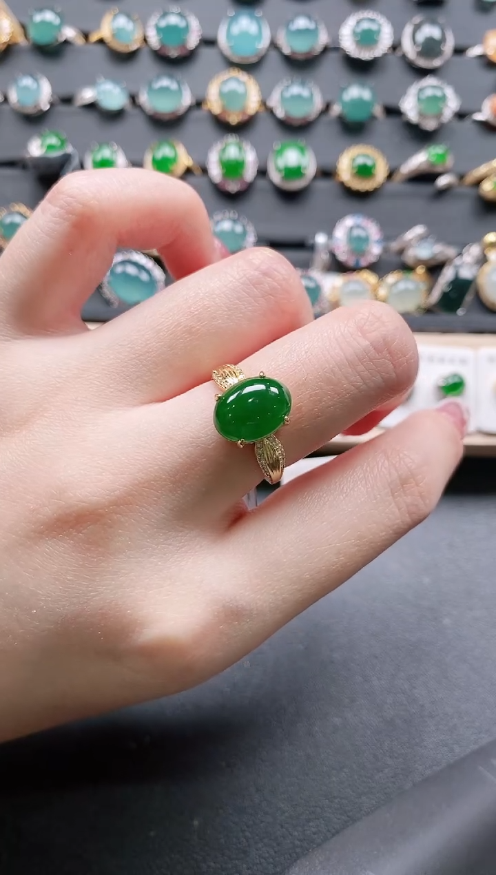 【闪购商品】翡翠戒指银S925镶嵌11111111