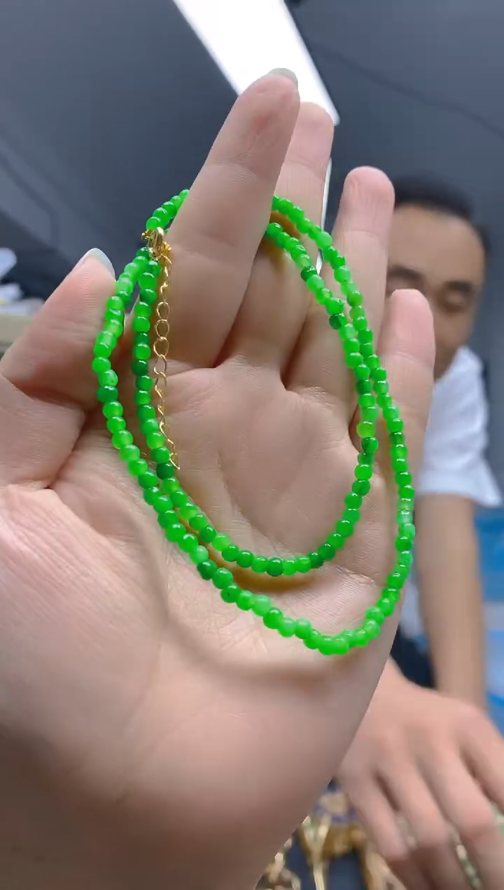 【闪购商品】翡翠耳饰合金0297翡翠锁骨链