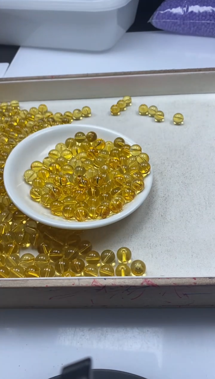 【闪购商品】玛瑙/玉髓颈饰未镶嵌W125净体黄水晶10mm*10颗