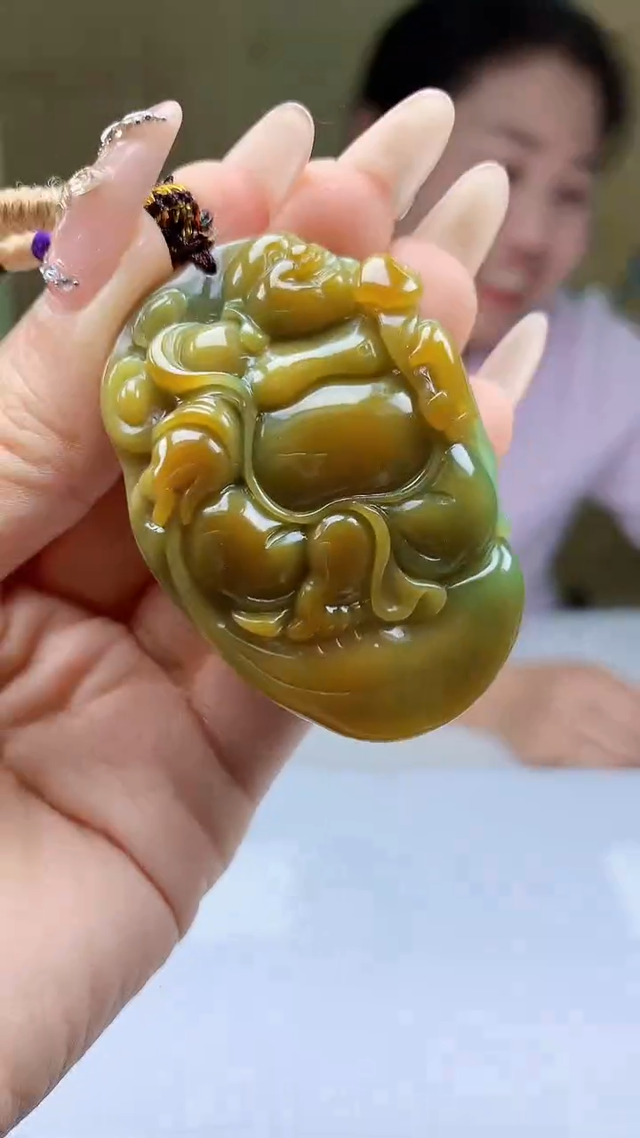 【闪购商品】定制翡翠未镶嵌4902ty-毛货挂件217