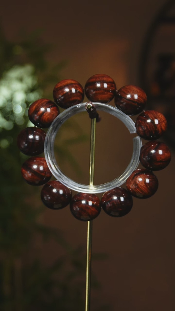 【闪购商品】降真香无事牌海南黄花梨2.0cm大黑线手串