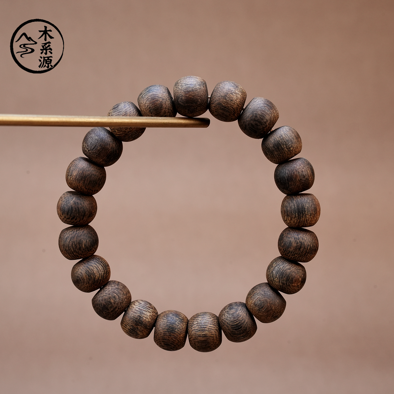 沉香沉香海南尖峰岭莺歌绿奇楠11mm苹果珠单圈手串99沉