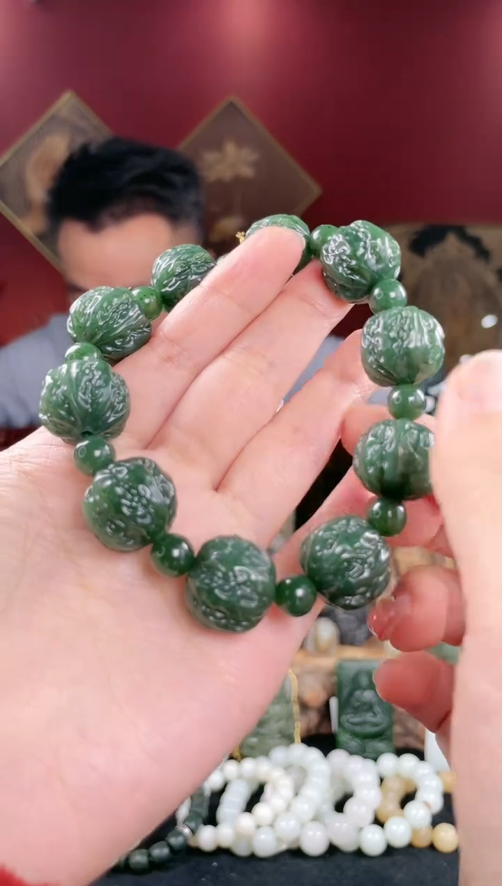【闪购商品】和田玉手串未镶嵌核桃手串