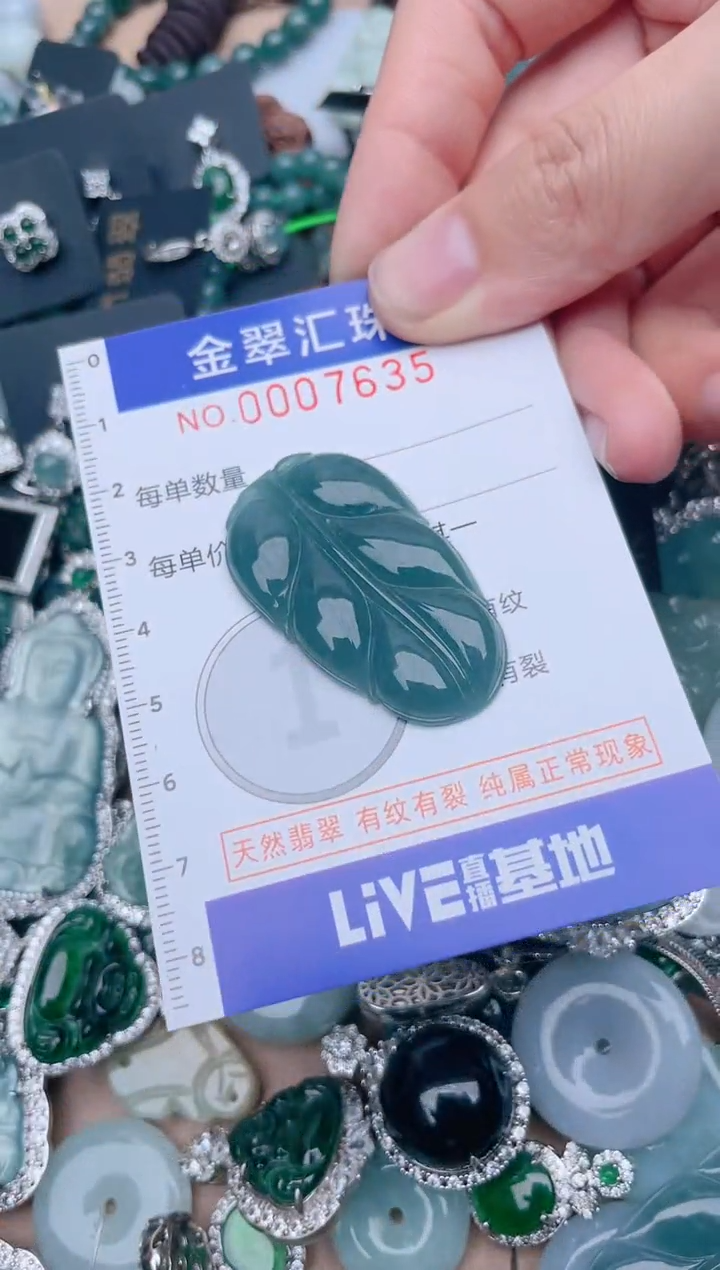 翡翠未镶嵌颈饰7635............1