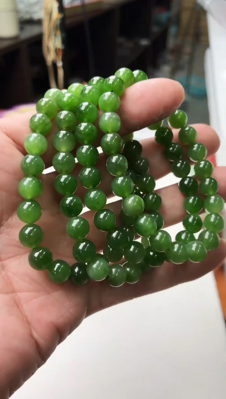未镶嵌手串和田玉E72多样性其一