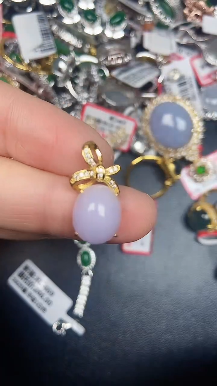 银S925镶嵌戒指翡翠8500