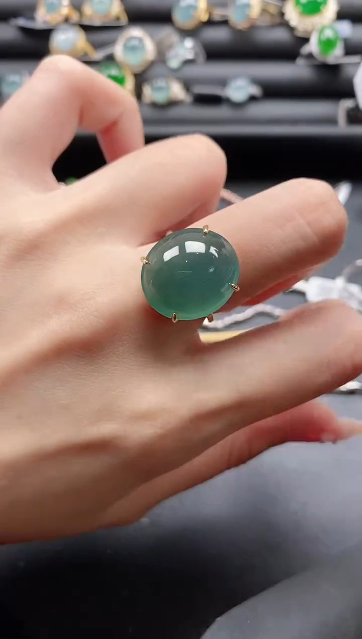 【闪购商品】翡翠戒指银S925镶嵌1111