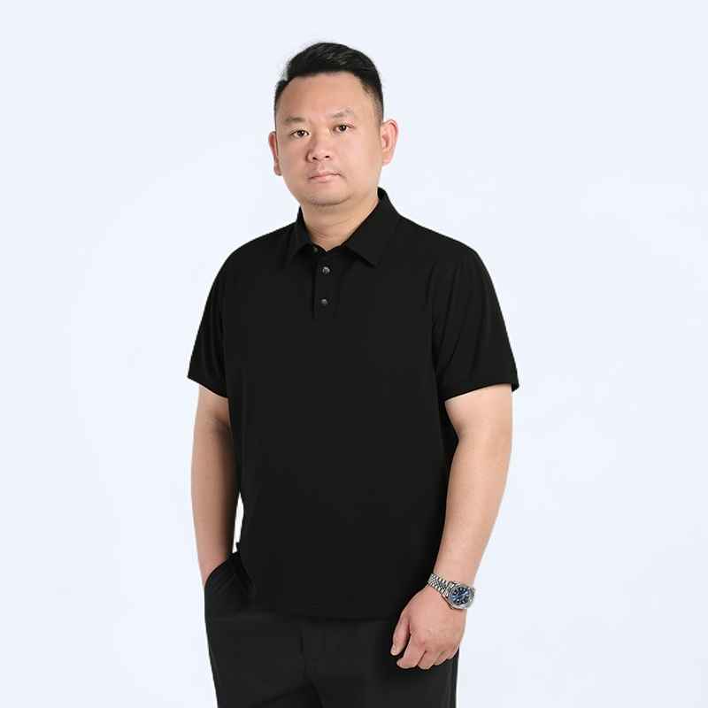 [新款]夏季超薄双面丝光POLO衫大码男士上衣冰爽吸汗打底短袖9342