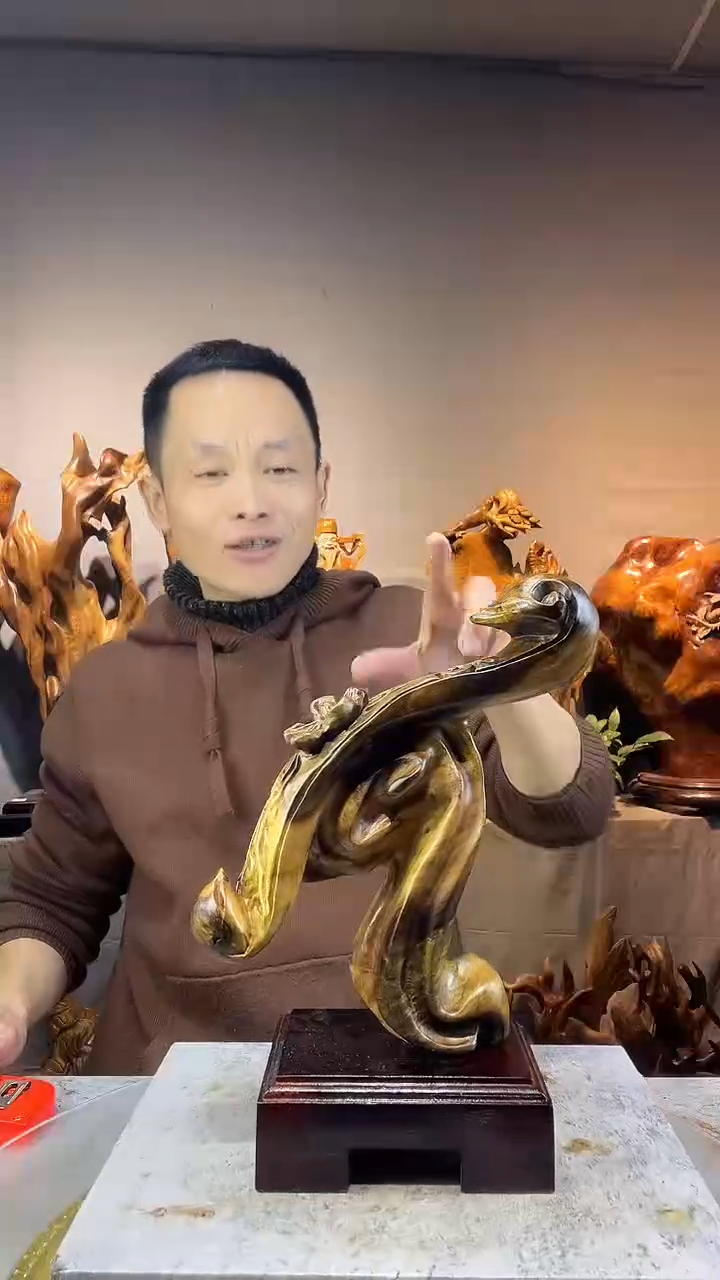 金丝楠有****得小叶桢楠随行摆件44