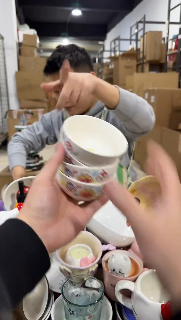 瓷片面包超人小碗4件套