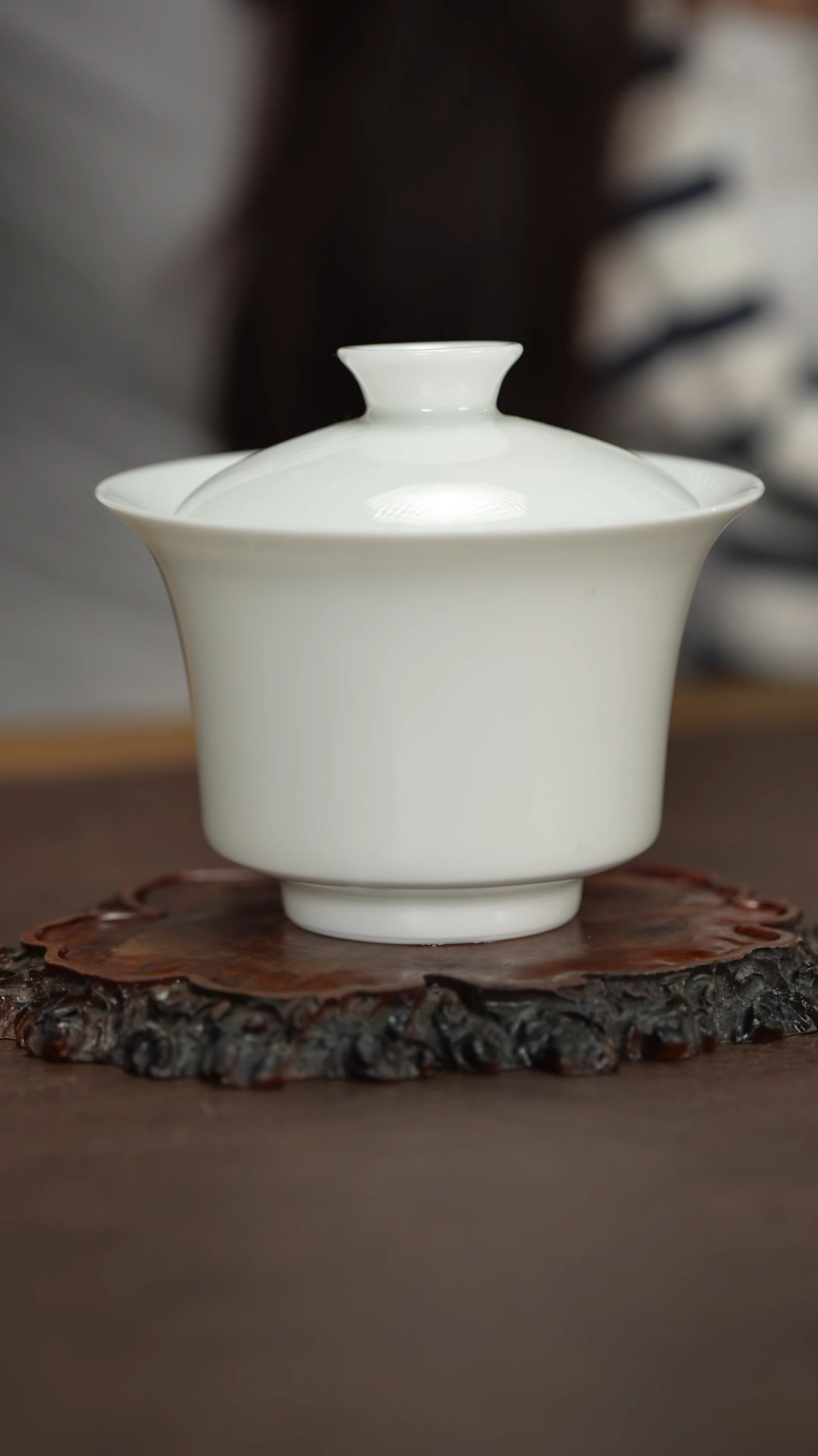 小九专属白胎马蹄盖碗+