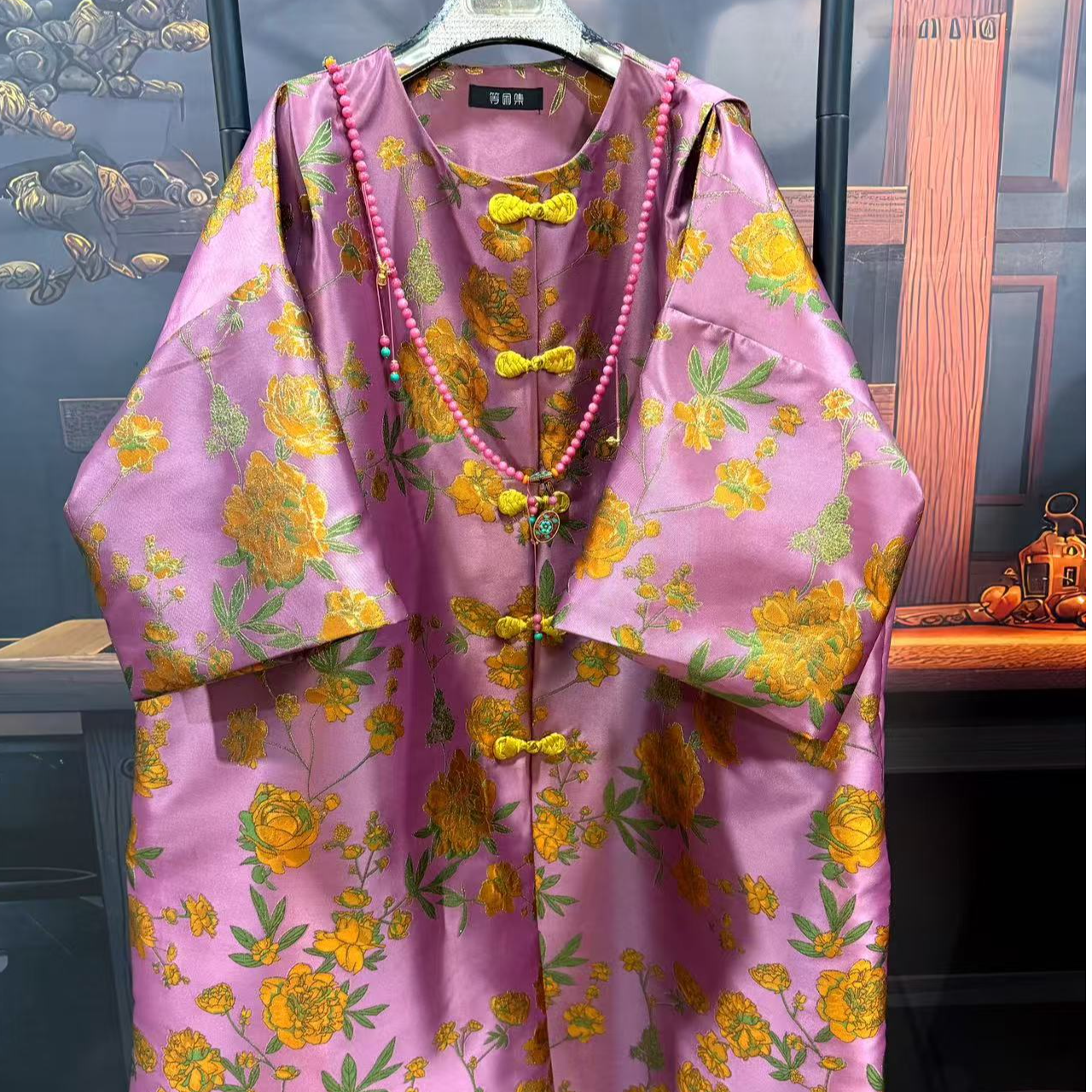 等闲集国风新中式菊花国潮休闲宽松风衣外套