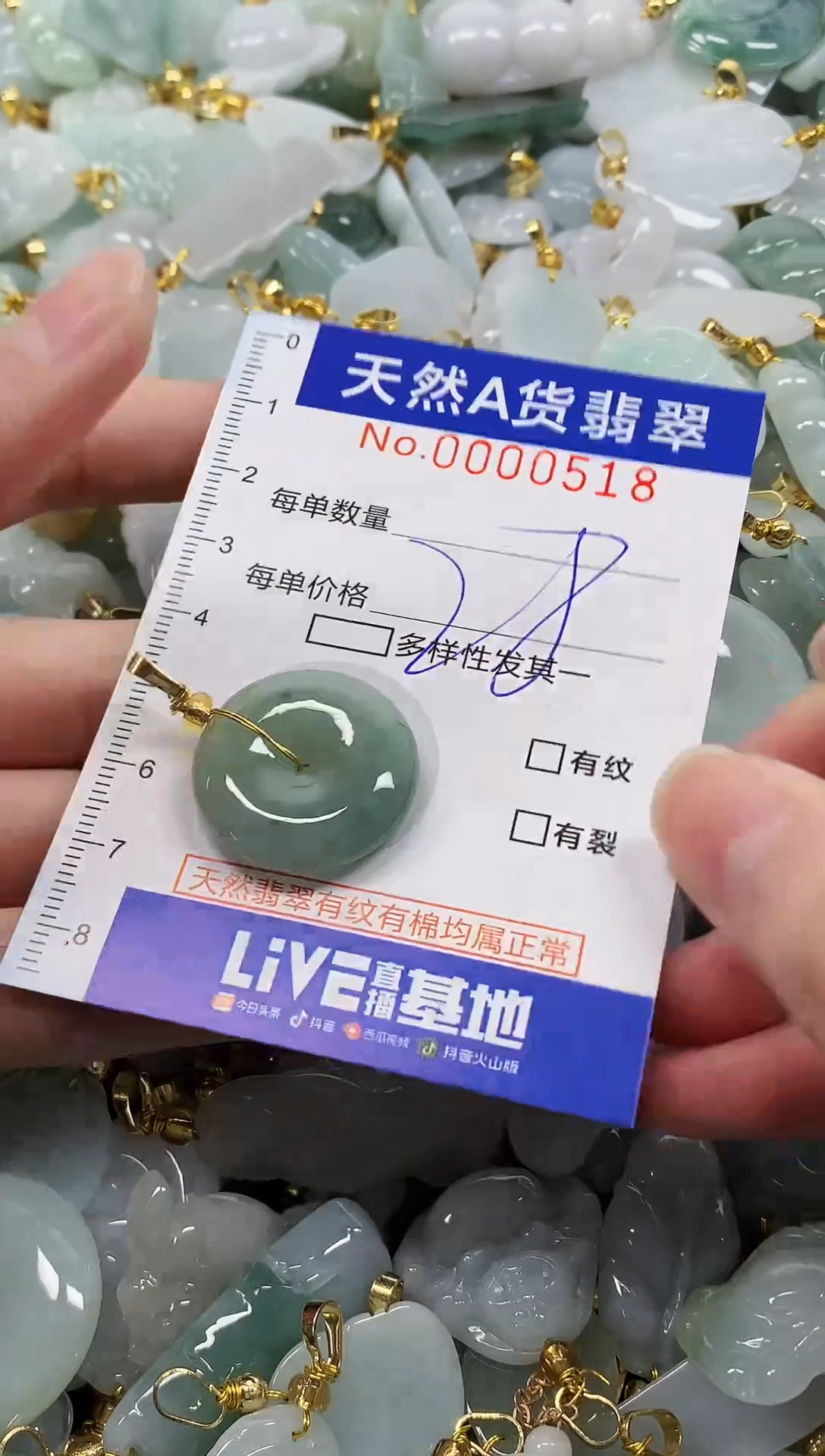 颈饰未镶嵌翡翠天然a货翡翠