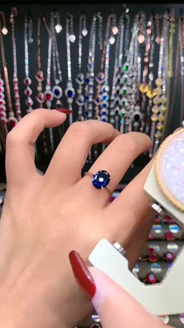 【闪购商品】蓝宝石戒指银S925镶嵌8.10