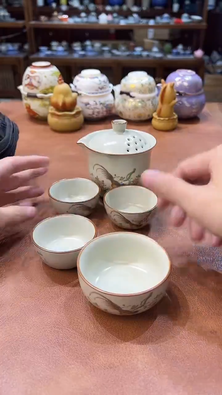 真的很便宜会开片的旅行茶具
