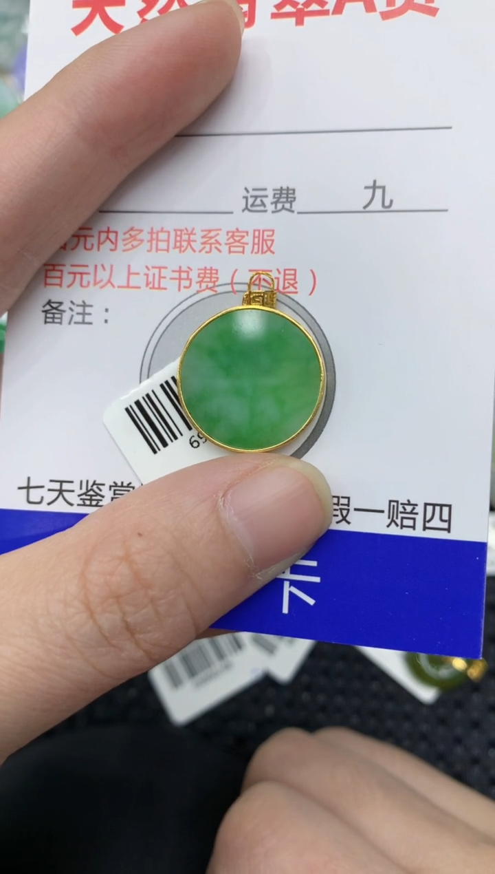 【闪购商品】翡翠颈饰18K金镶嵌11111111111