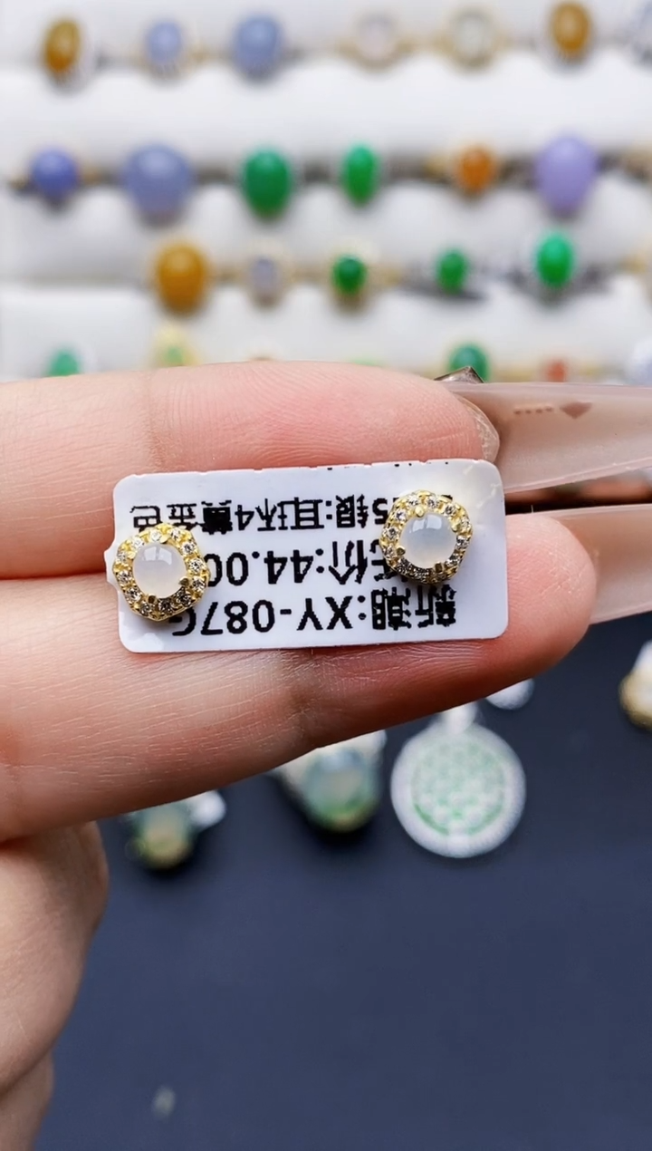 银S925镶嵌戒指翡翠0409