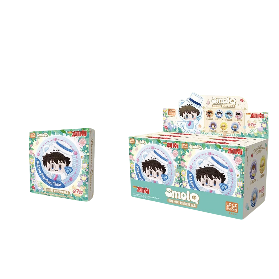 【叠叠】名侦探柯南-熊熊侦探-刺绣吧唧徽章 盲盒系列-Q