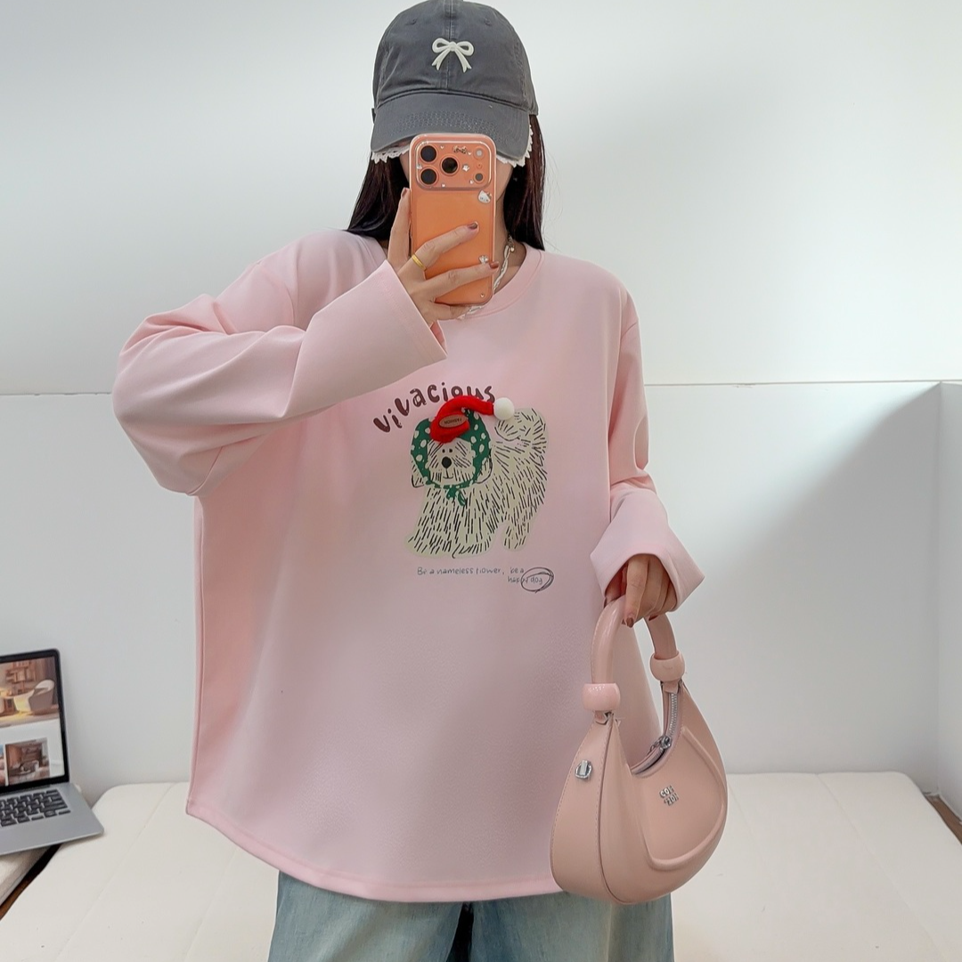 2026春季新款大码时尚气质舒适百搭可爱长袖卫衣（1602）