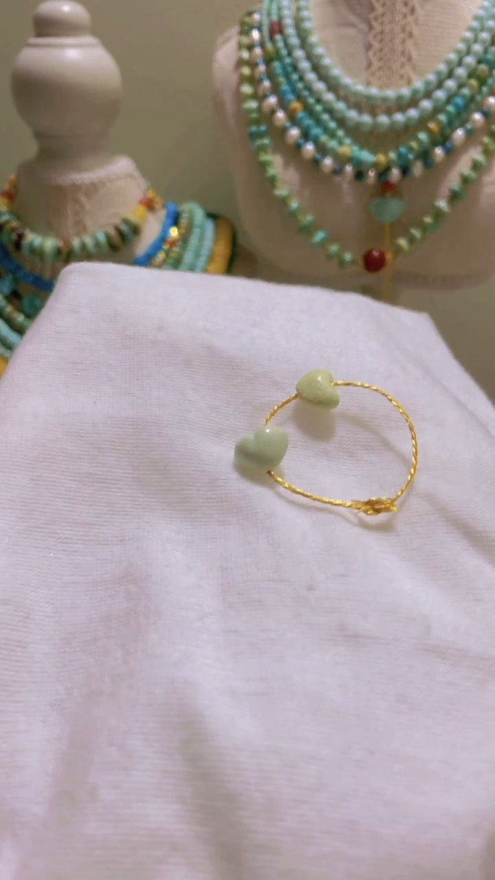 未镶嵌南红玛瑙珠宝半成品两颗爱心