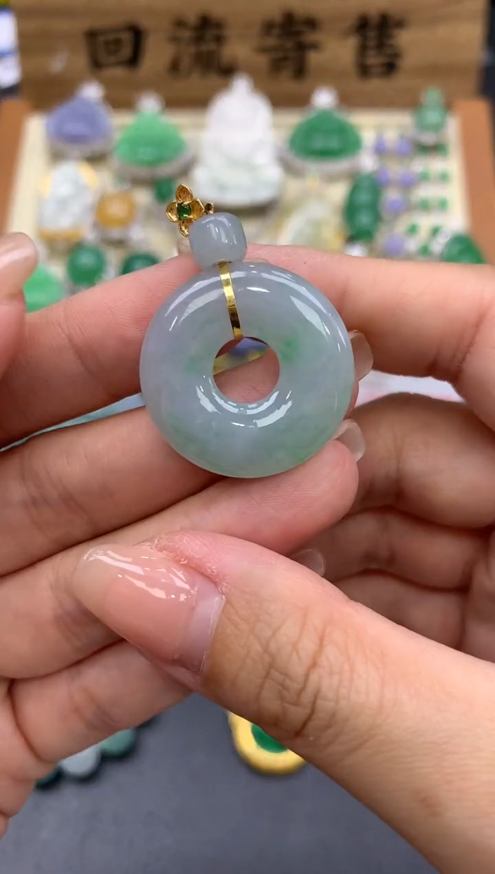 【闪购商品】翡翠颈饰18K金镶嵌223-中国好珍宝