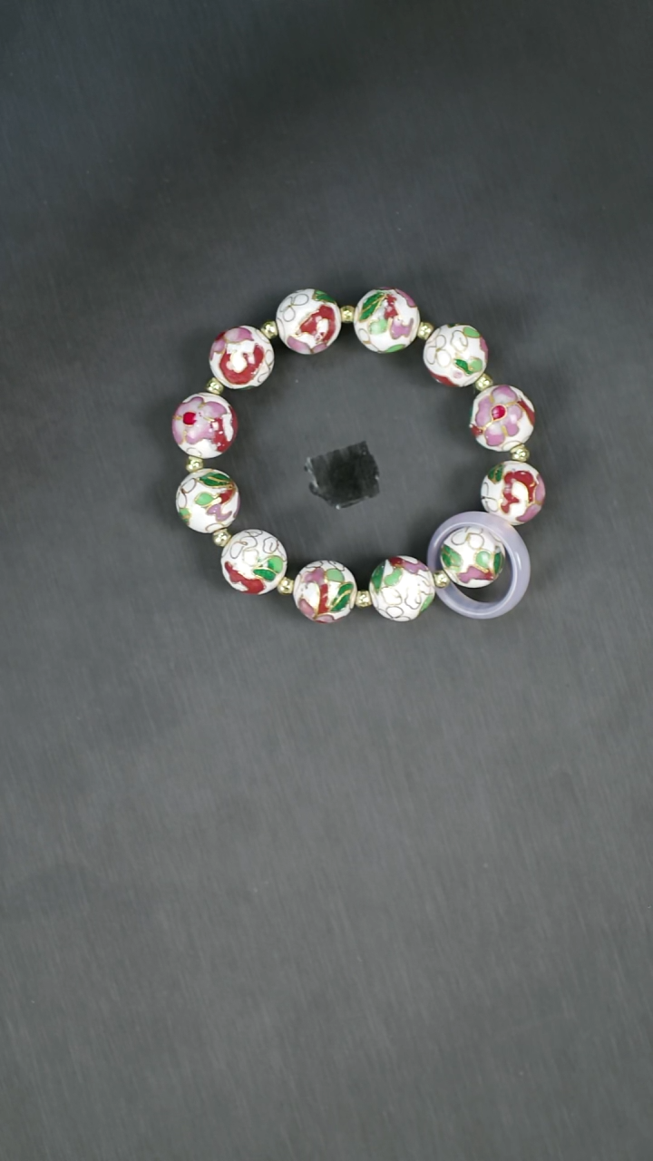 非遗 景泰蓝手串 1.4白色