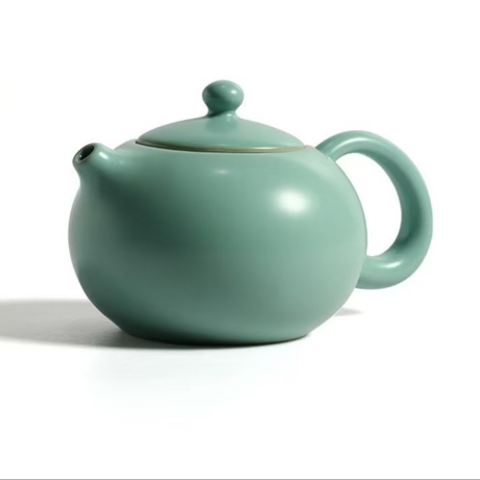 天青汝窑西施壶功夫泡茶壶单壶陶瓷小号开片可养青色汝瓷茶具单个