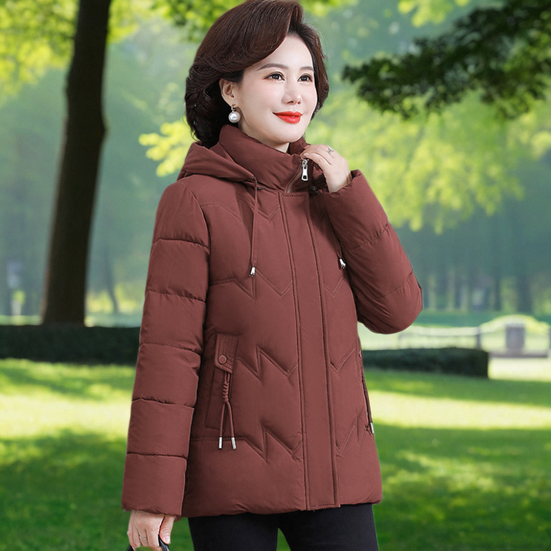  2025中老年妈妈装大码短款棉衣女棉服棉袄妈妈加厚冬装外套潮