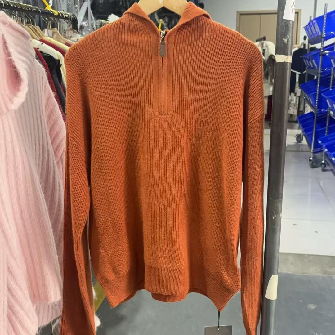 7314桔红　秋冬常规款百搭气质秋季毛针织女装