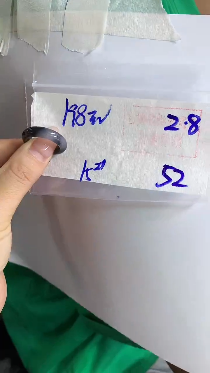 【闪购商品】定制翡翠戒圈未镶嵌52 橘子寻翠定制毛货需精细抛光